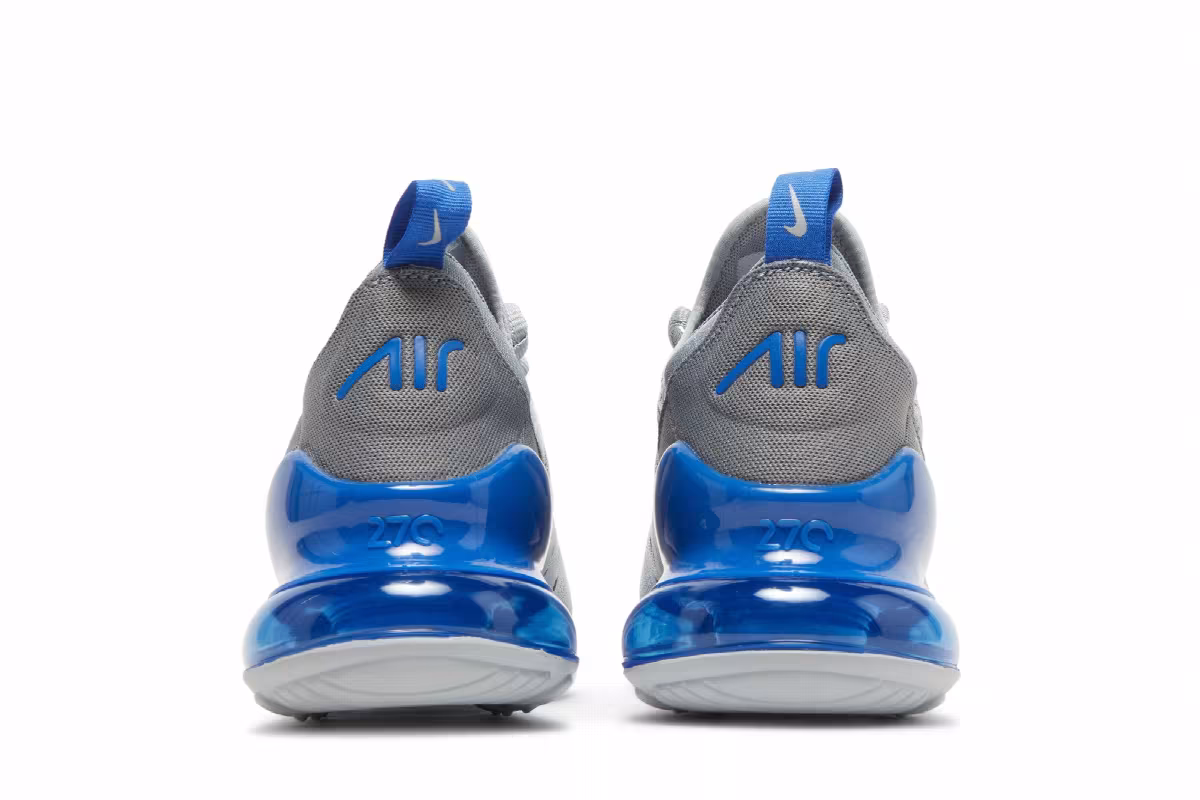 Nike Air Max 270 GS Light Smoke Grey Game Royal, view 7