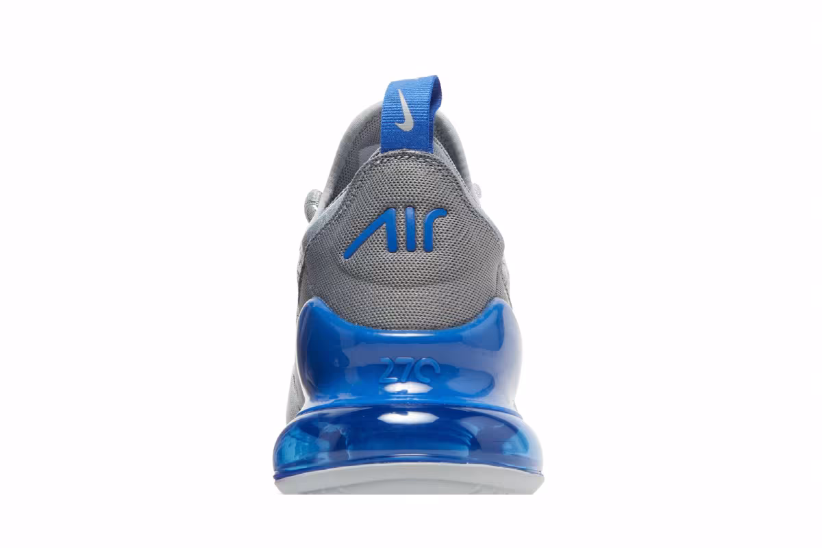 Nike Air Max 270 GS Light Smoke Grey Game Royal, view 8