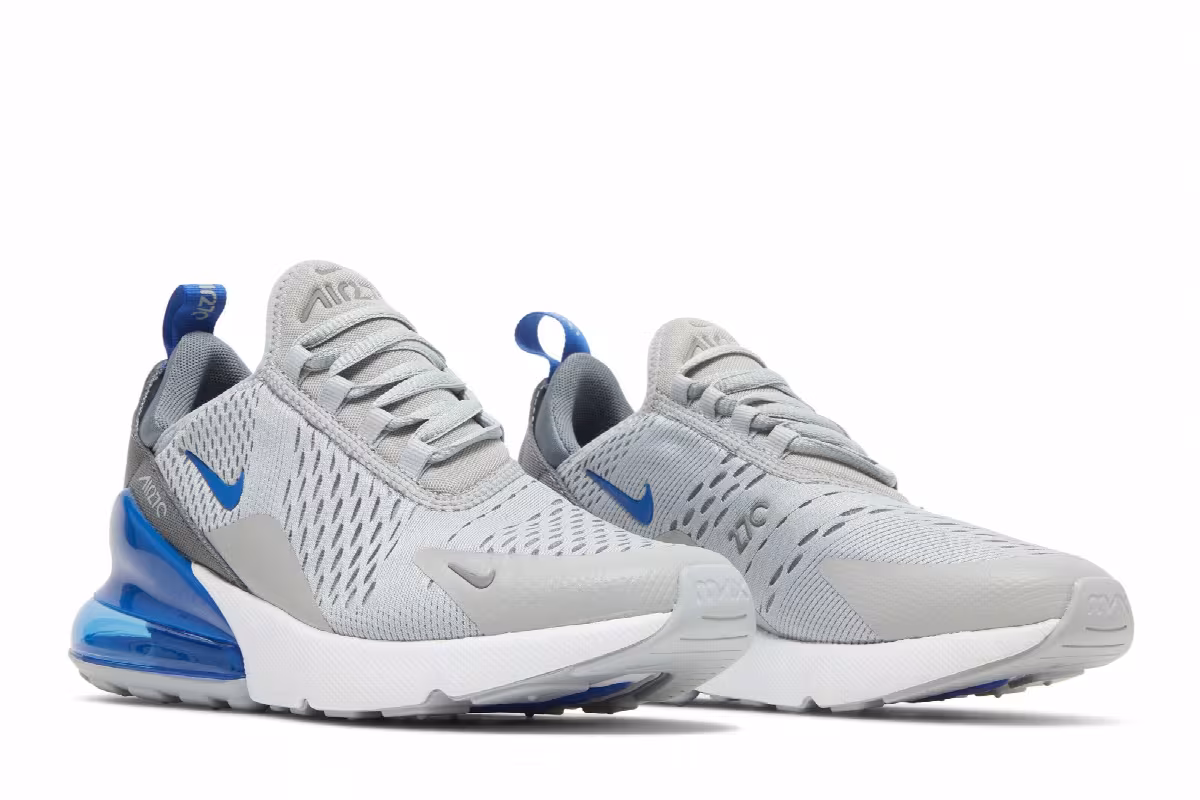 Nike Air Max 270 GS Light Smoke Grey Game Royal, view 9