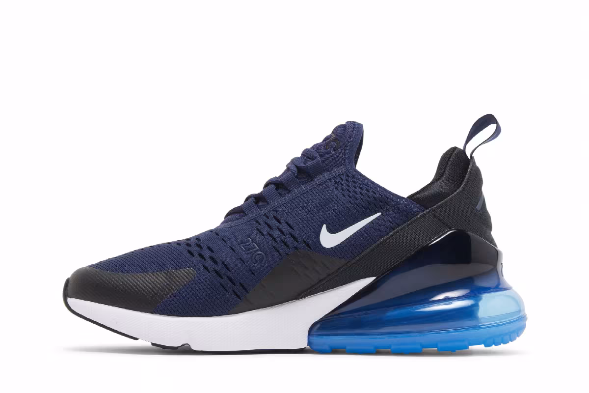 Nike Air Max 270 Midnight Navy Bright Crimson, view 4