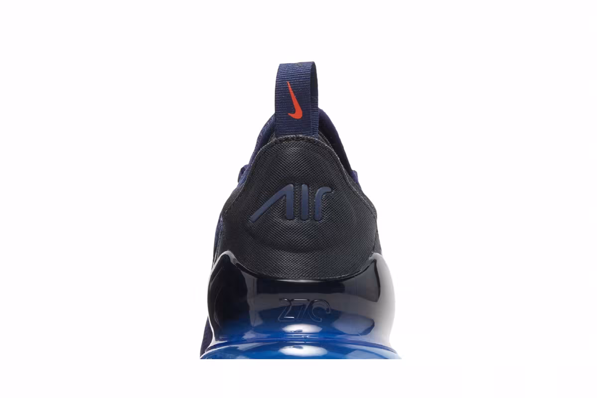 Nike Air Max 270 Midnight Navy Bright Crimson, view 8