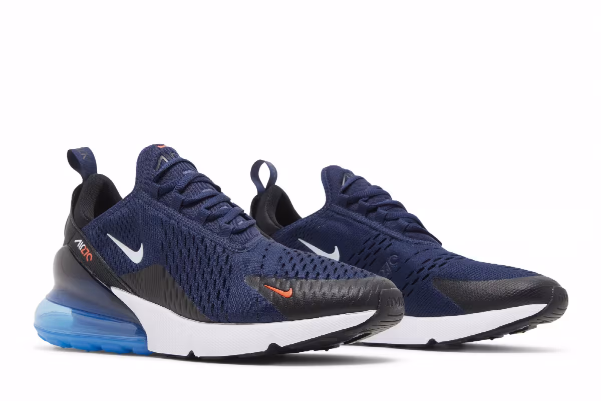 Nike Air Max 270 Midnight Navy Bright Crimson, view 9