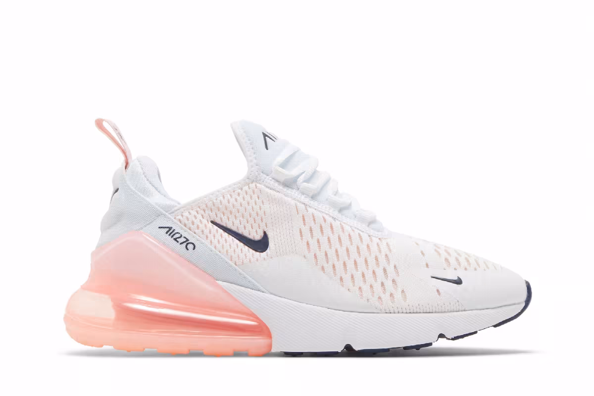 Nike Women's Air Max 270 White Bleached Coral, view 2