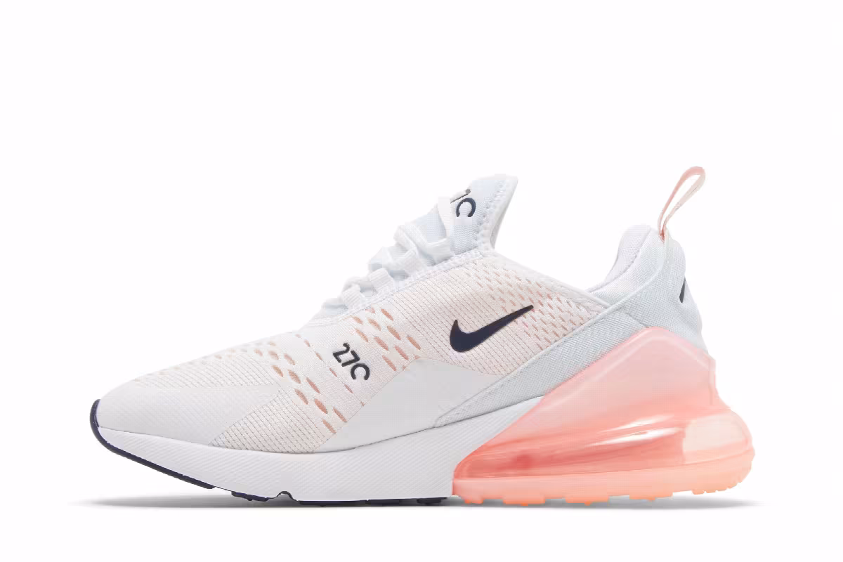 Nike Women's Air Max 270 White Bleached Coral, view 4