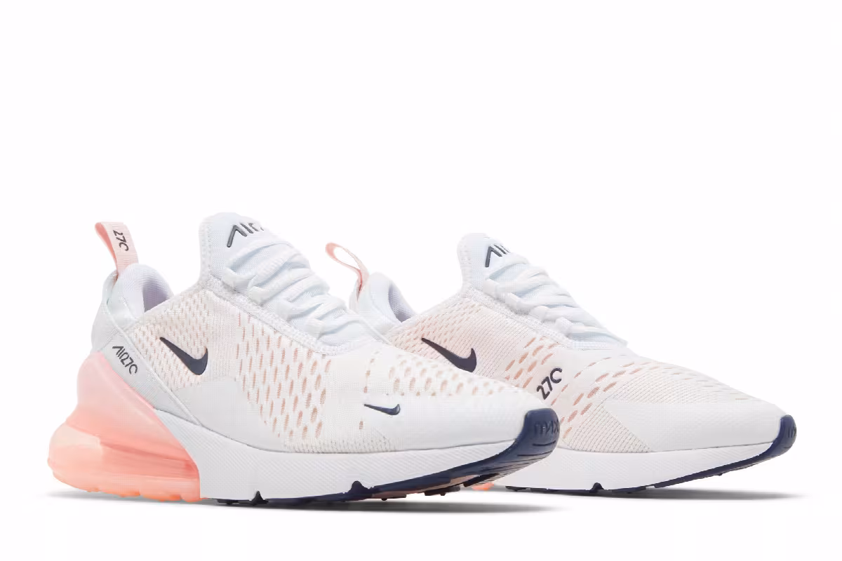 Nike Women's Air Max 270 White Bleached Coral, view 9