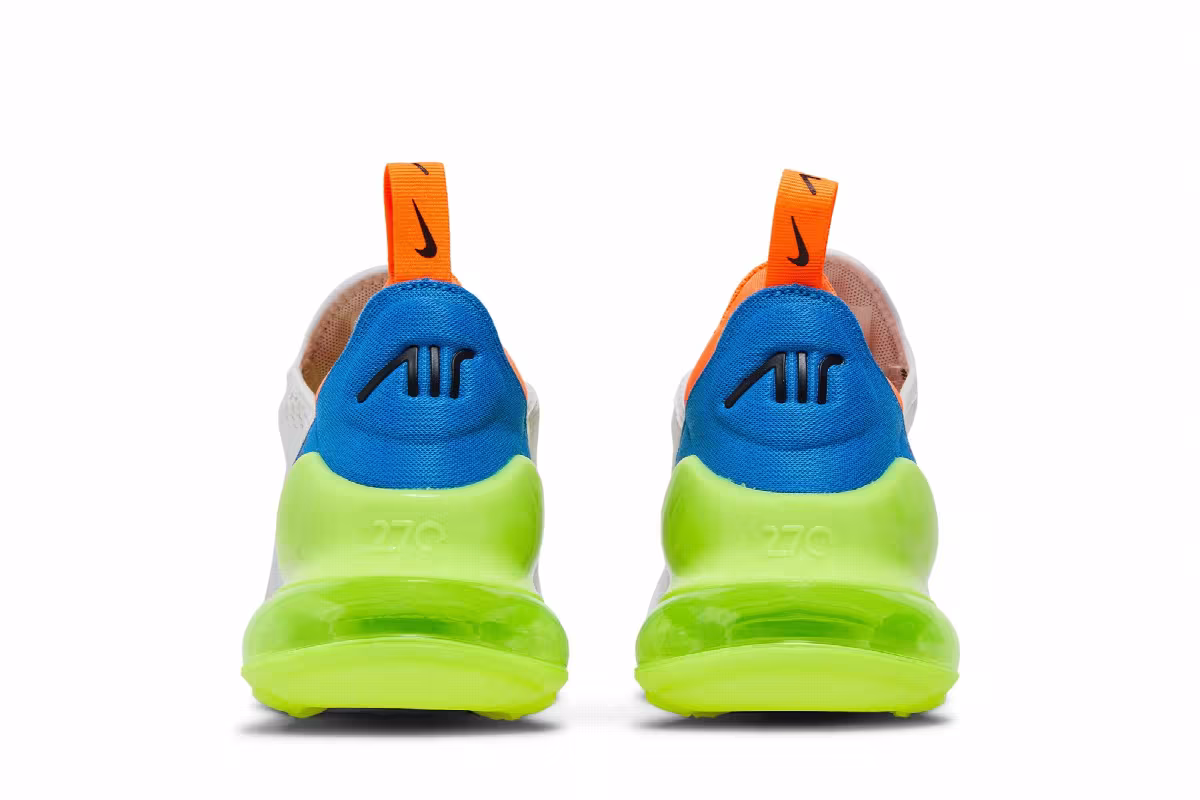 Nike Women's Air Max 270 Summit White Volt, view 7