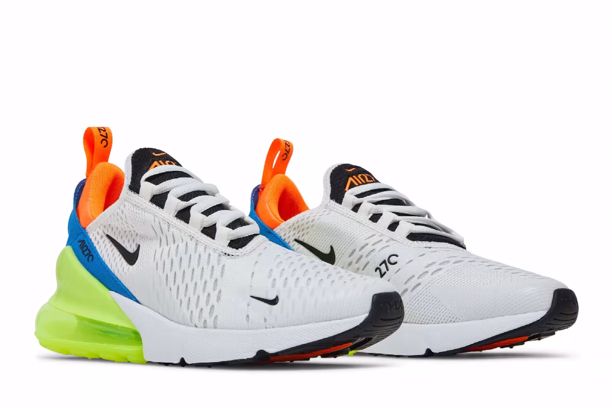 Nike Women's Air Max 270 Summit White Volt, view 9