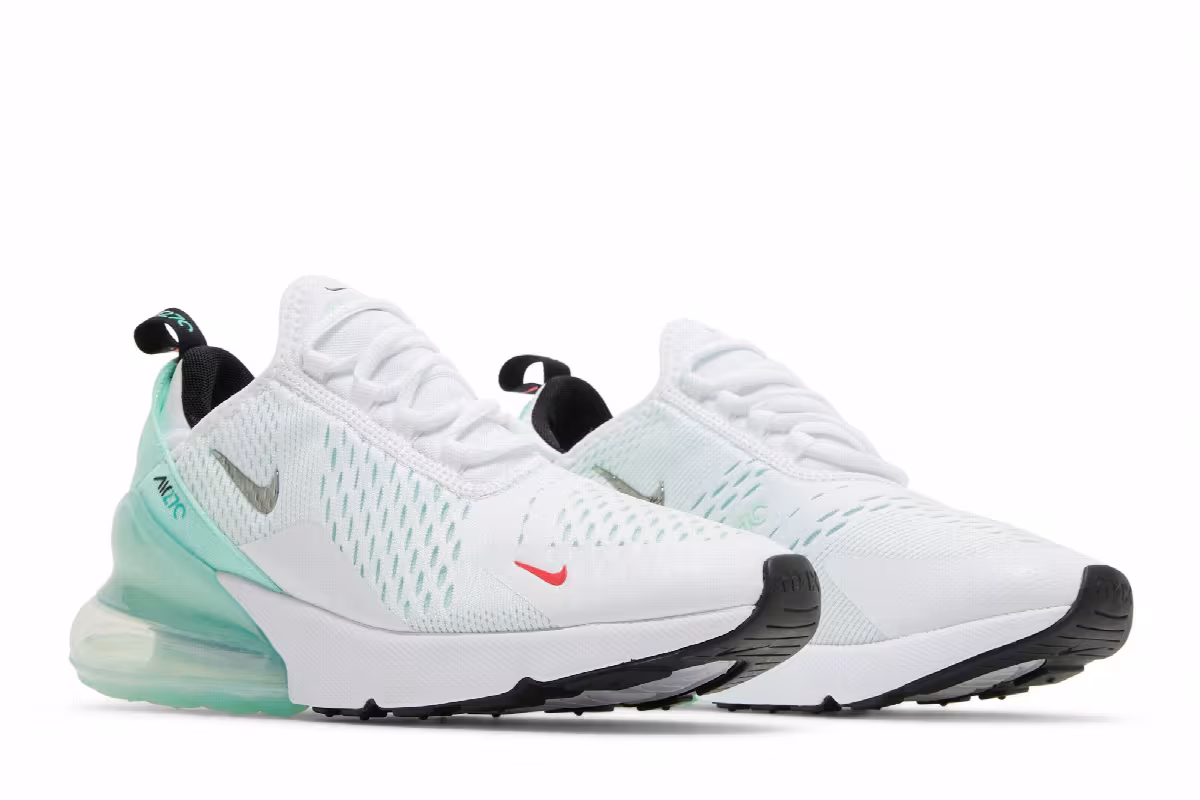 Nike Women's Air Max 270 White Mint Foam, view 9