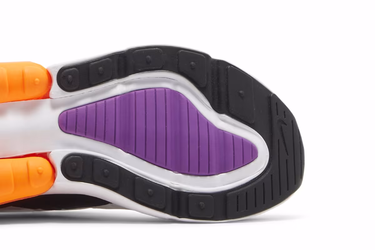 Nike Air Max 270 GS White Orange Purple, view 6