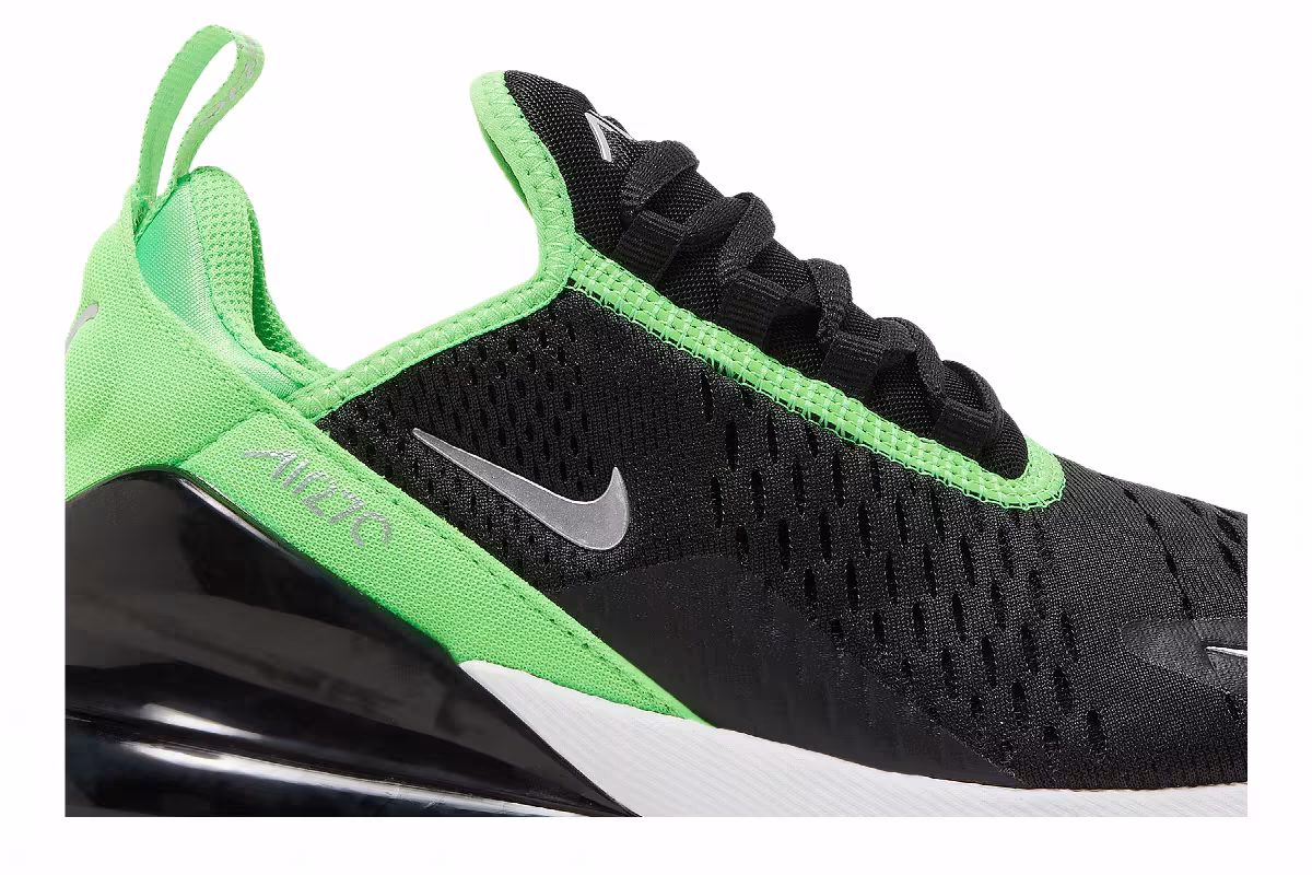 Nike Air Max 270 GS Black Green Strike, view 3