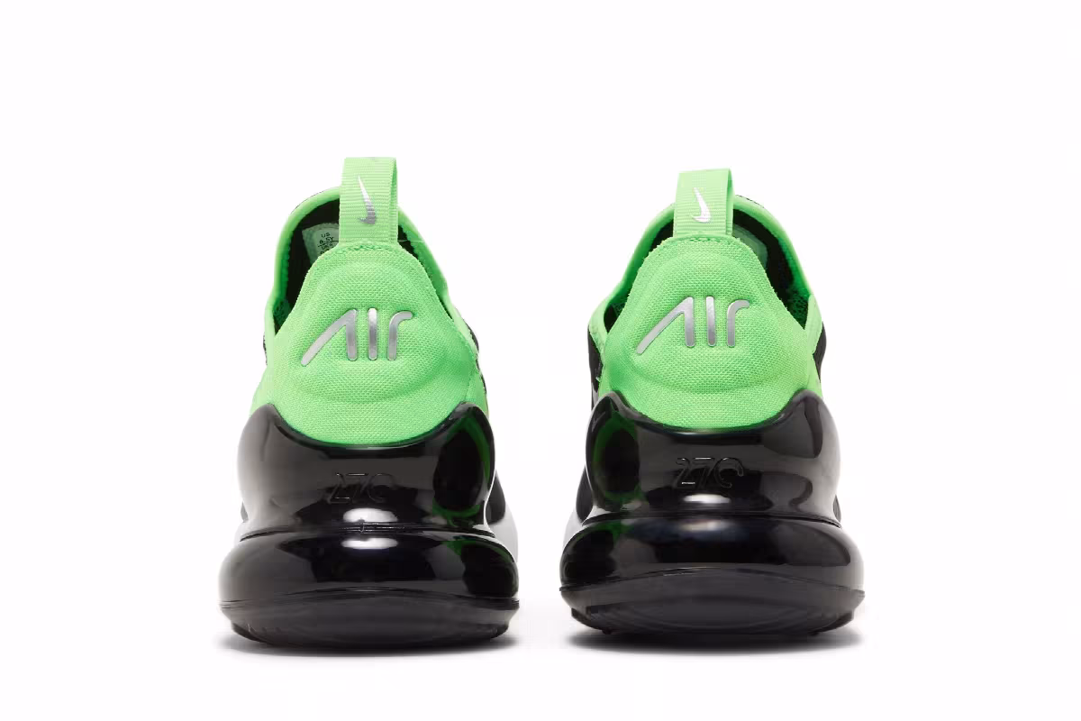 Nike Air Max 270 GS Black Green Strike, view 7