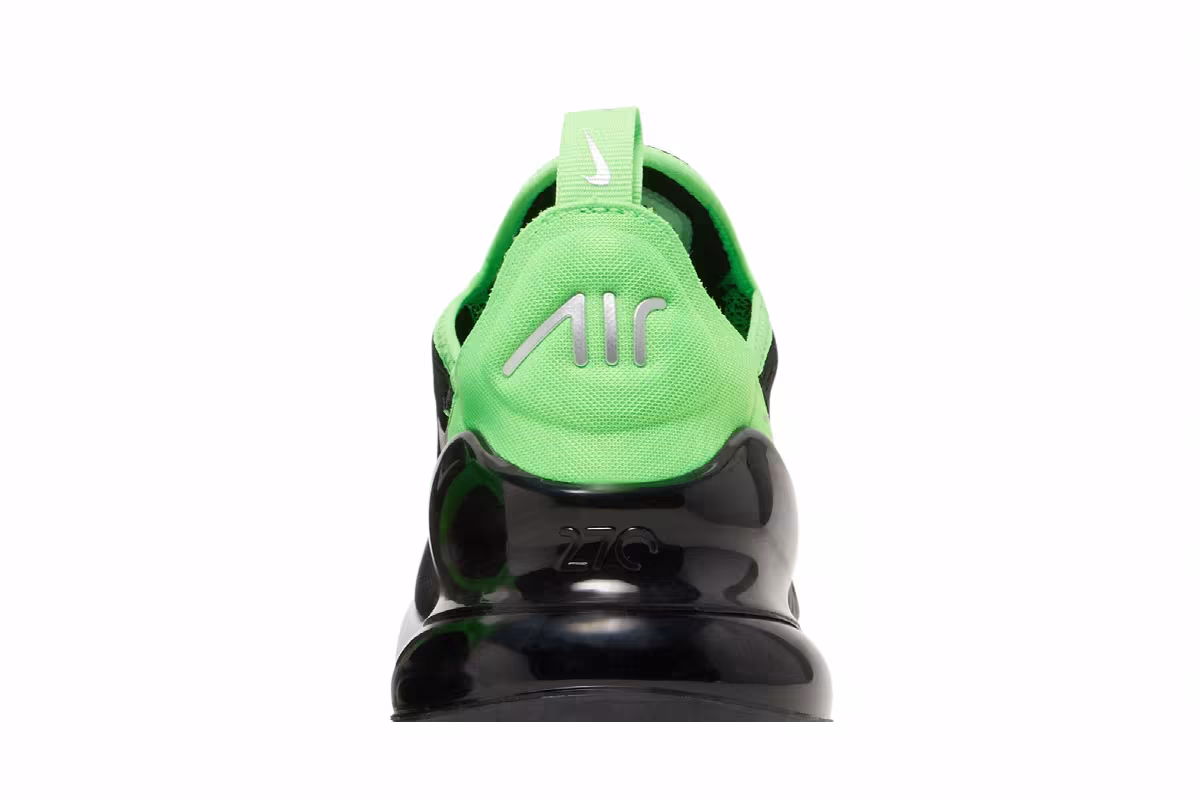 Nike Air Max 270 GS Black Green Strike, view 8
