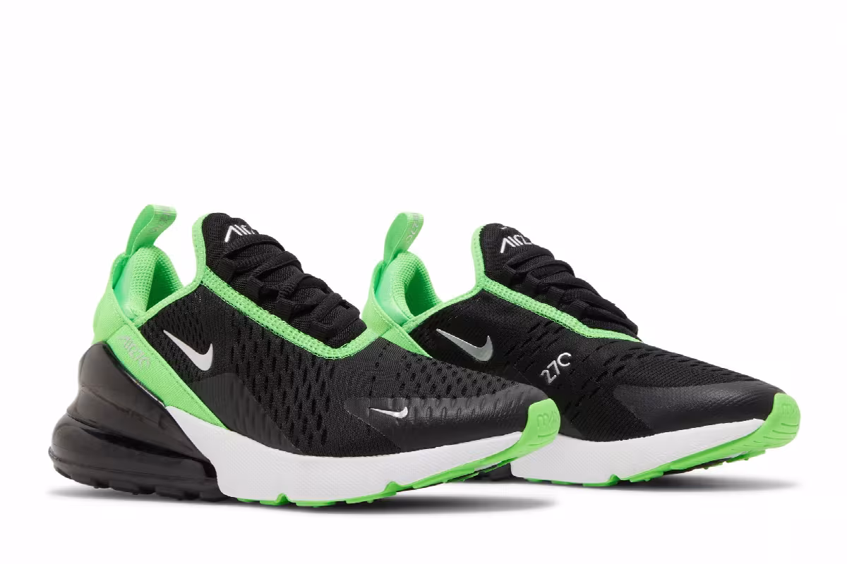 Nike Air Max 270 GS Black Green Strike, view 9
