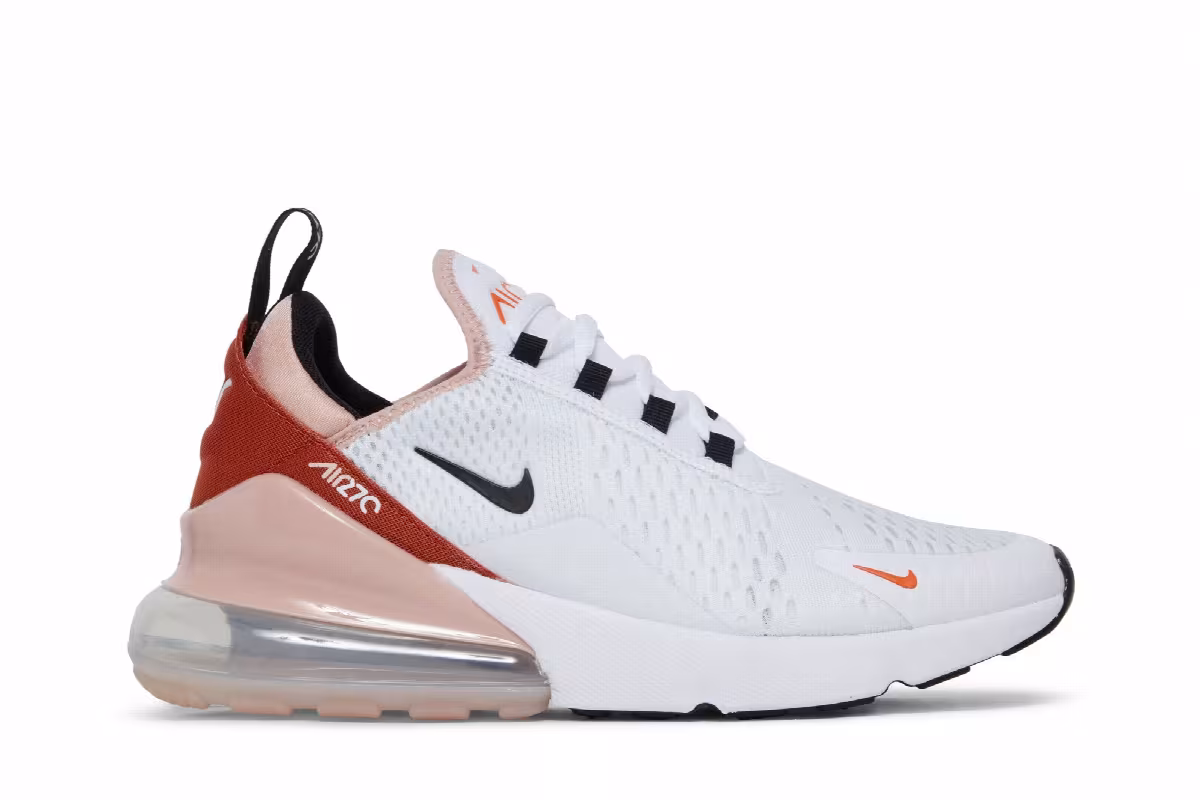 Nike Women's Air Max 270 White Burnt Sunrise, view 2