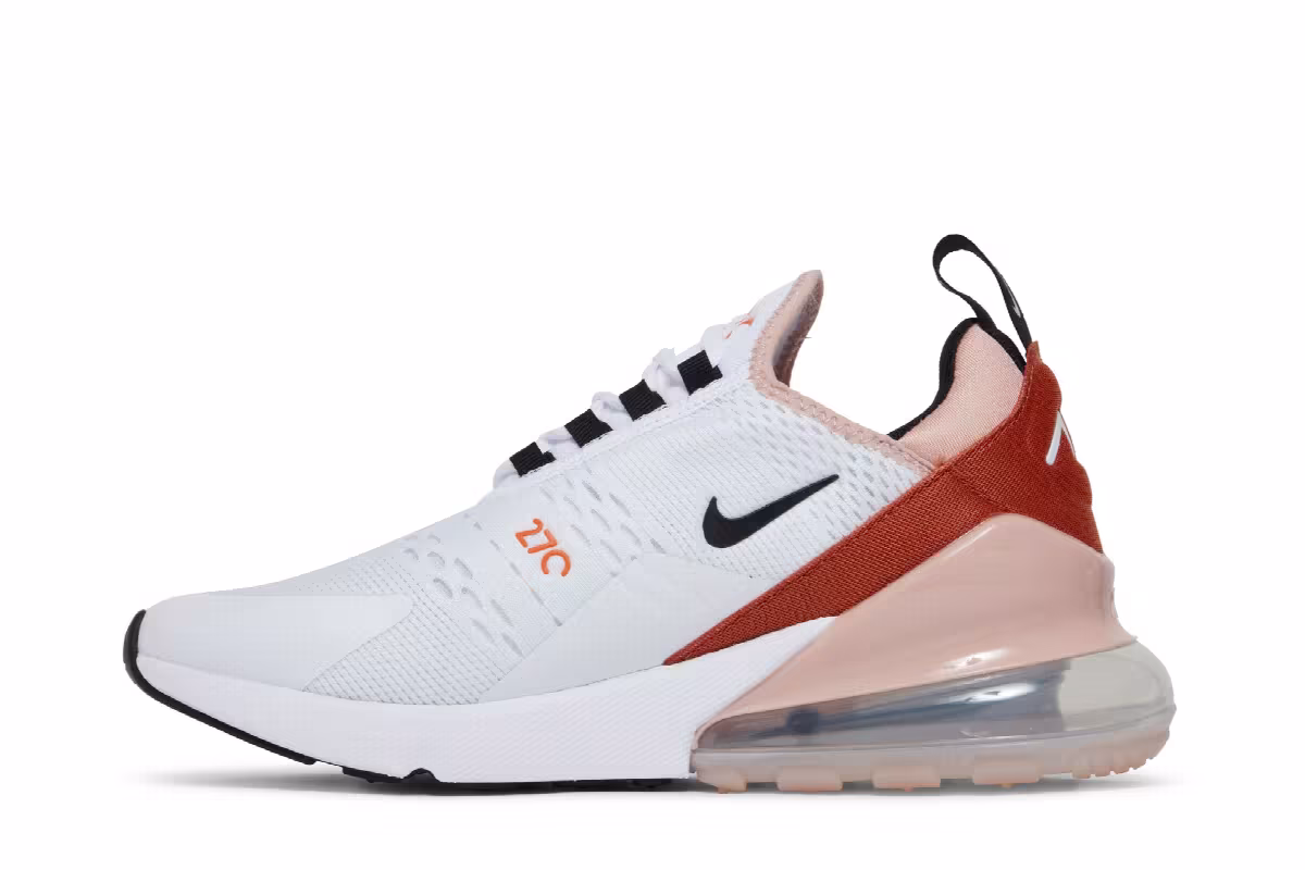 Nike Women's Air Max 270 White Burnt Sunrise, view 4