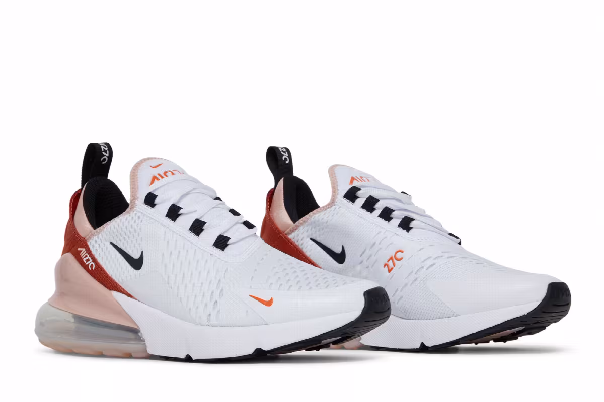 Nike Women's Air Max 270 White Burnt Sunrise, view 9