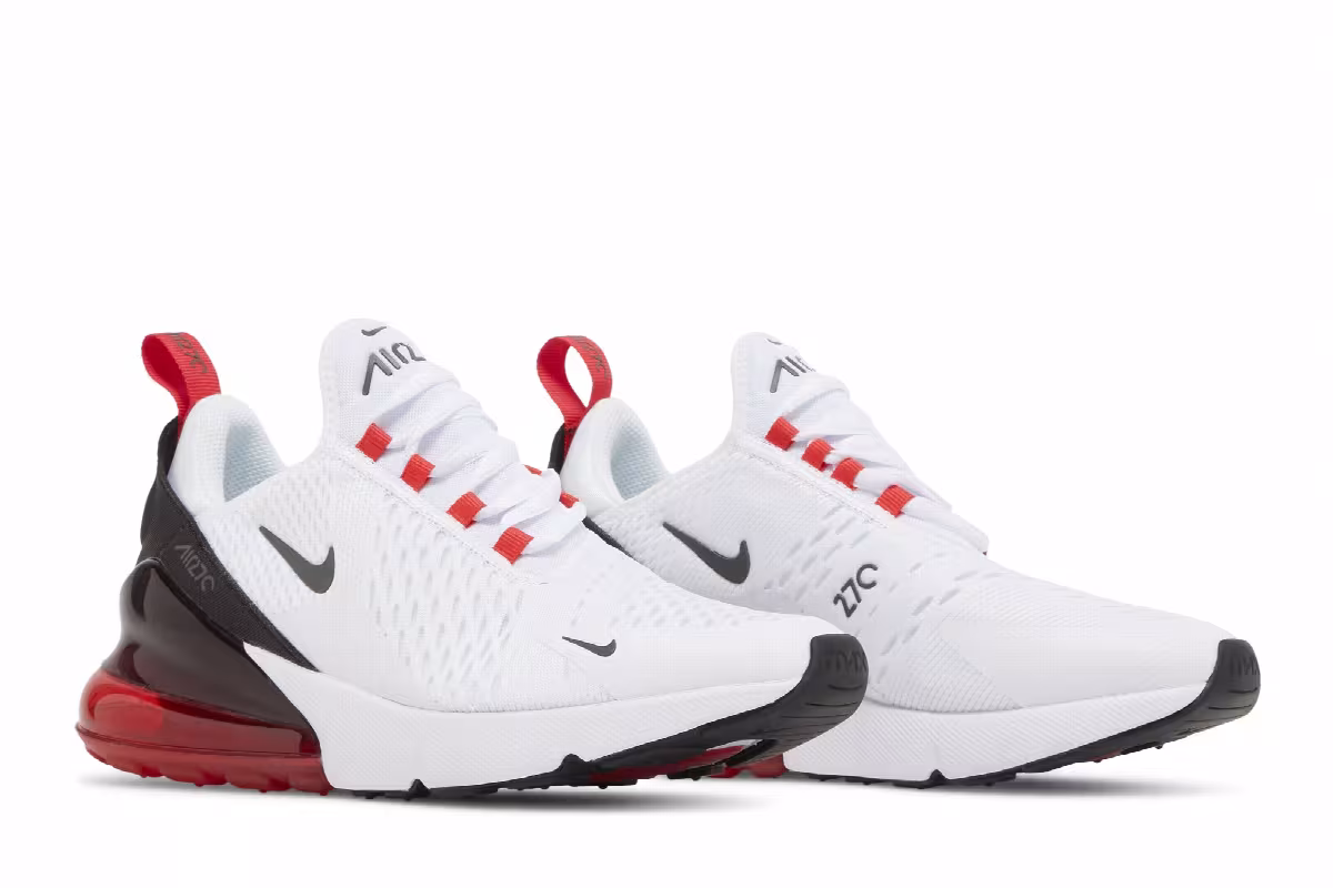 Nike Air Max 270 GS White Siren Red, view 9