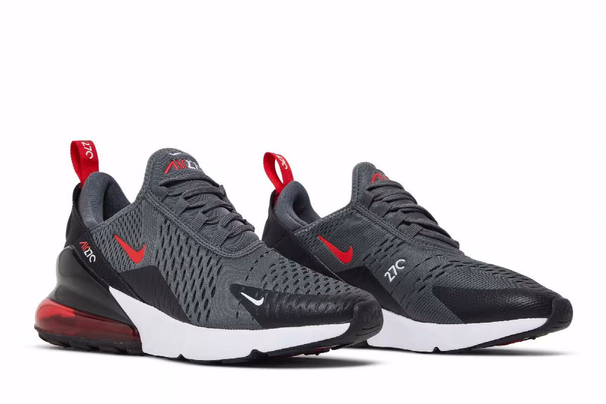 Nike Air Max 270 GS Iron Grey University Red, view 9