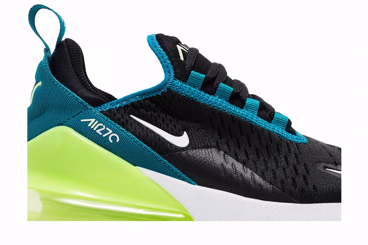 Nike Air Max 270 GS Black Bright Spruce Volt, view 3