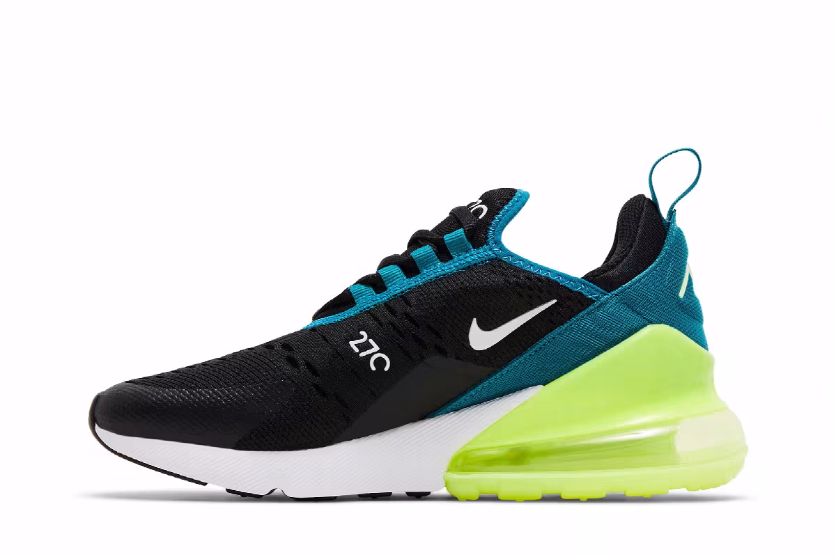 Nike Air Max 270 GS Black Bright Spruce Volt, view 4