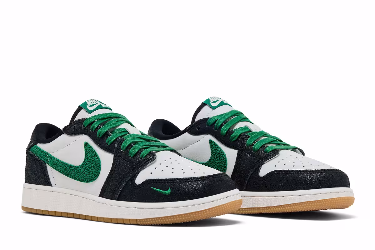 Air Jordan 1 Low OG GS Phantom Pine Green, view 9