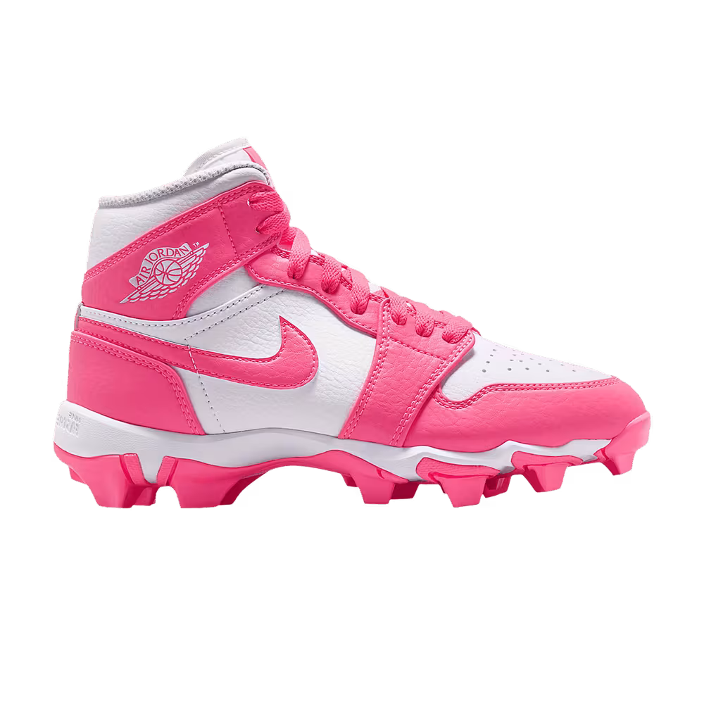 Air Jordan 1 Mid Cleat GS White Sunset Pulse