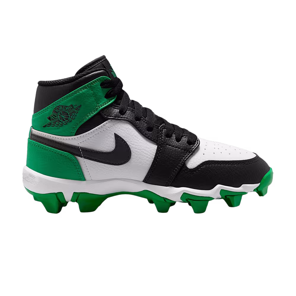 Air Jordan 1 Mid GS Black Lucky Green