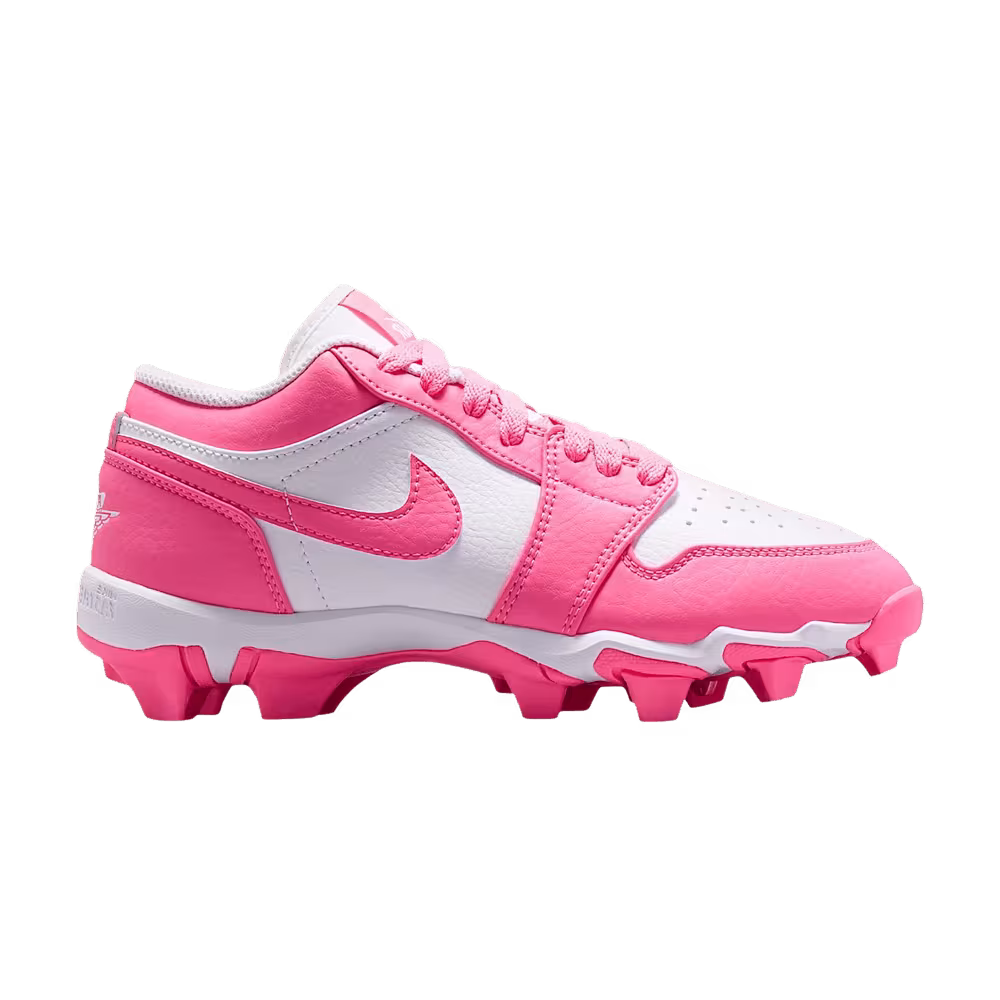 Air Jordan 1 Low Cleat GS White Sunset Pulse