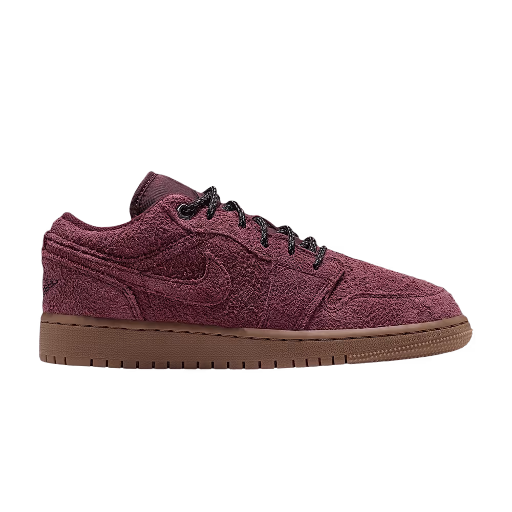 Air Jordan 1 Low SE GS Dark Team Red Gum Medium Brown Black