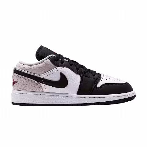 Air Jordan 1 Low SE GS 'Black White Light Orewood Brown Team Red'