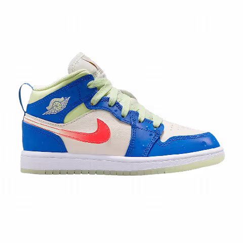 Air Jordan Jordan 1 Mid SE PS 'Game Royal Barely Volt Infrared 23 Pale Ivory'