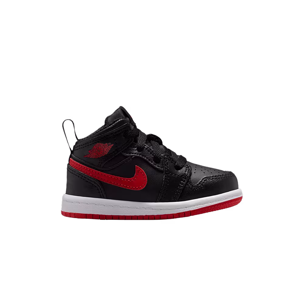 Air Jordan 1 Mid TD Black White University Red