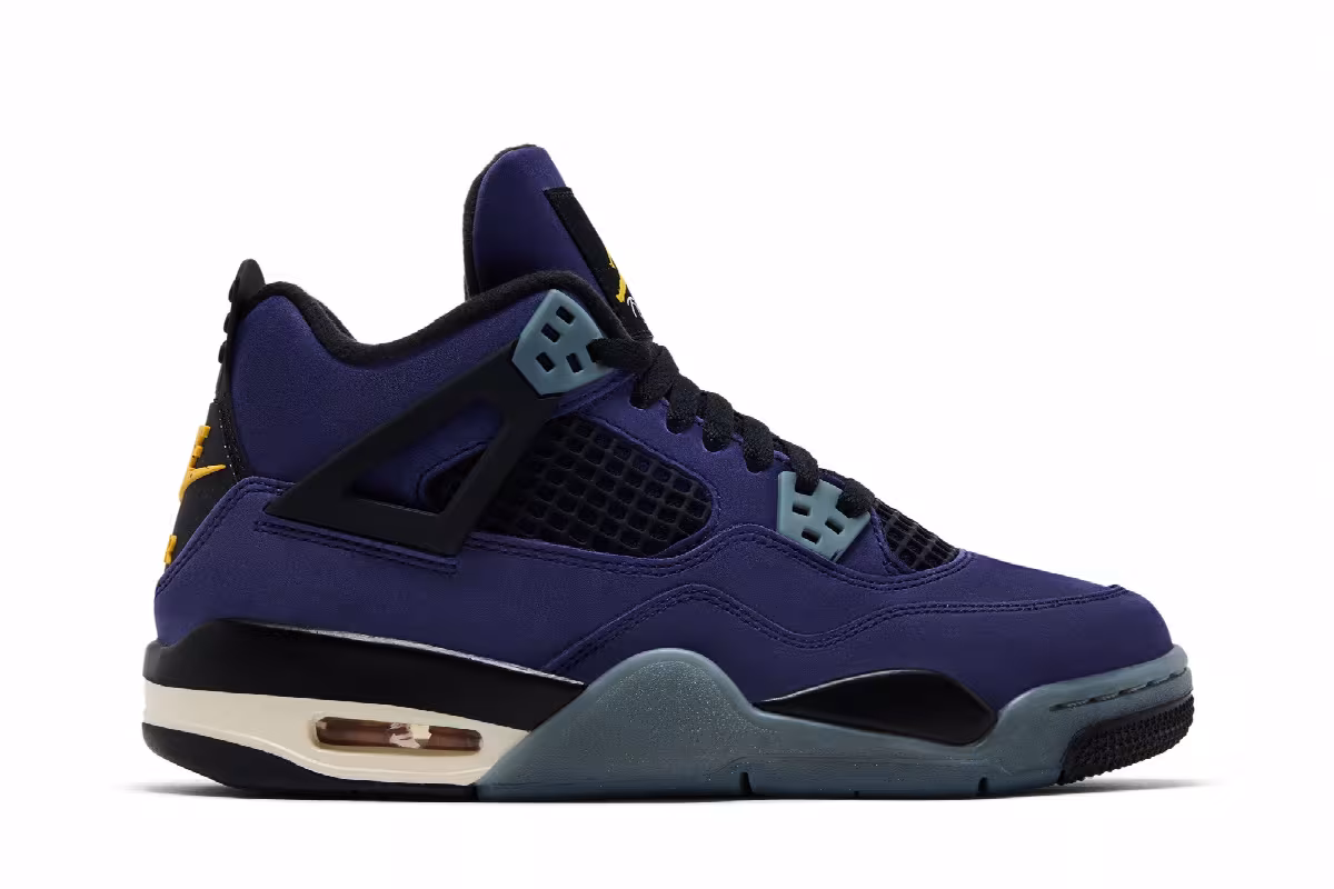 Air Jordan 4 GS Lakers, view 2