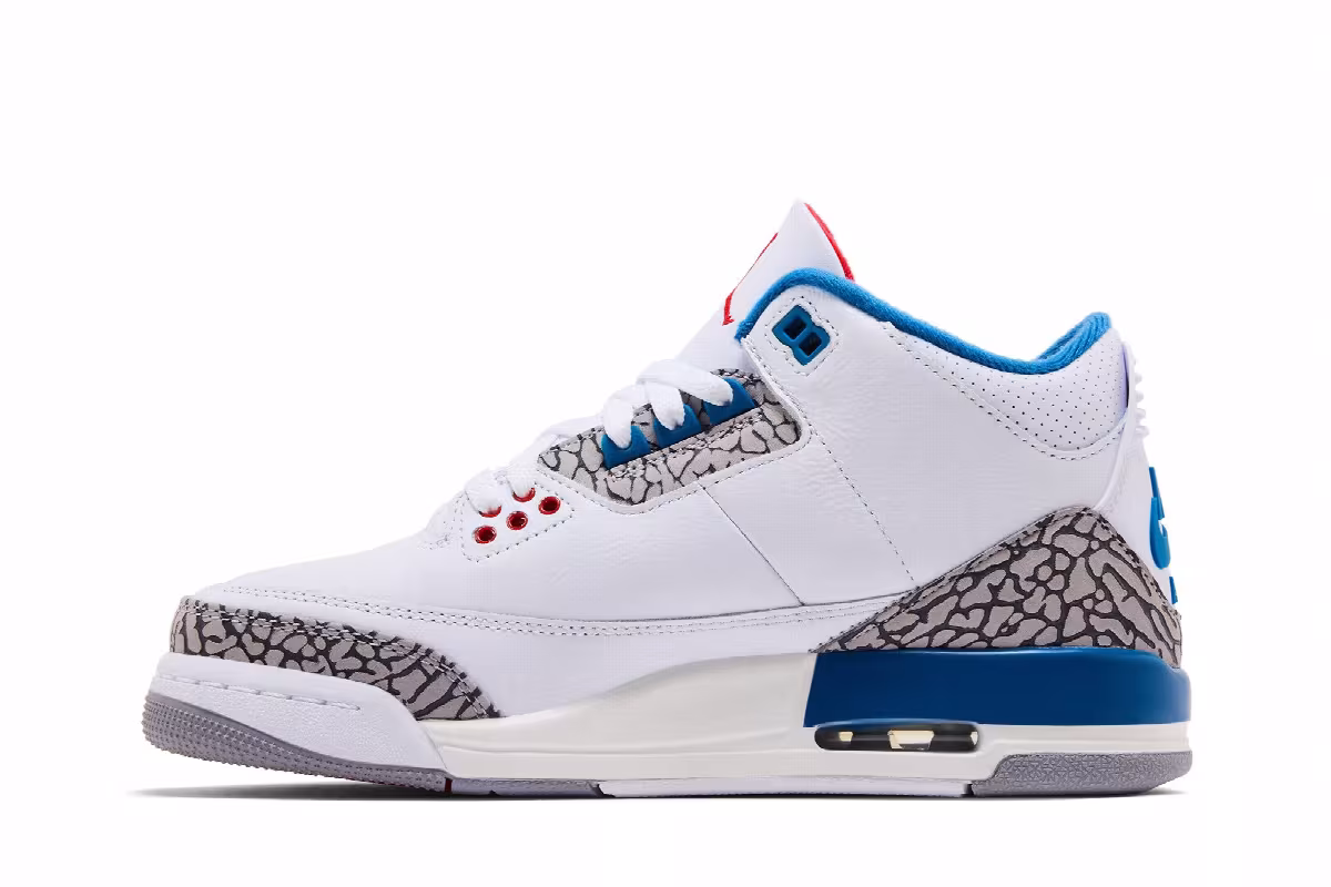 Air Jordan 3 OG GS True Blue 2026, view 4
