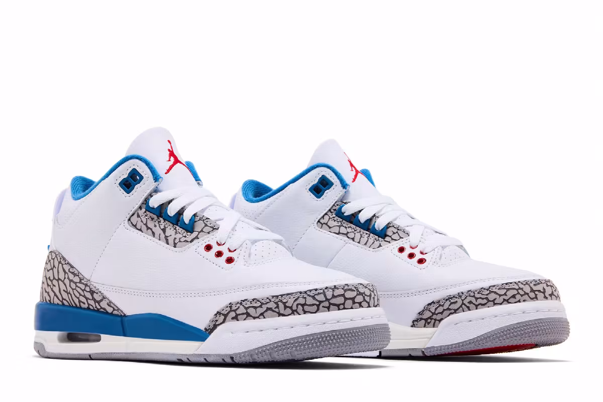 Air Jordan 3 OG GS True Blue 2026, view 9