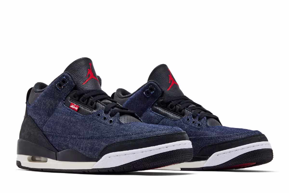 Levi's x Air Jordan 3 SP Denim Blue, view 9