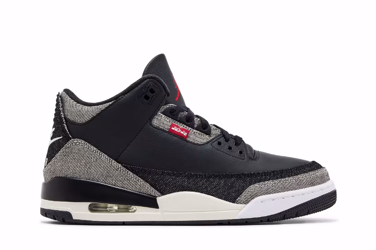 Levi's x Air Jordan 3 SP Black Denim, view 2