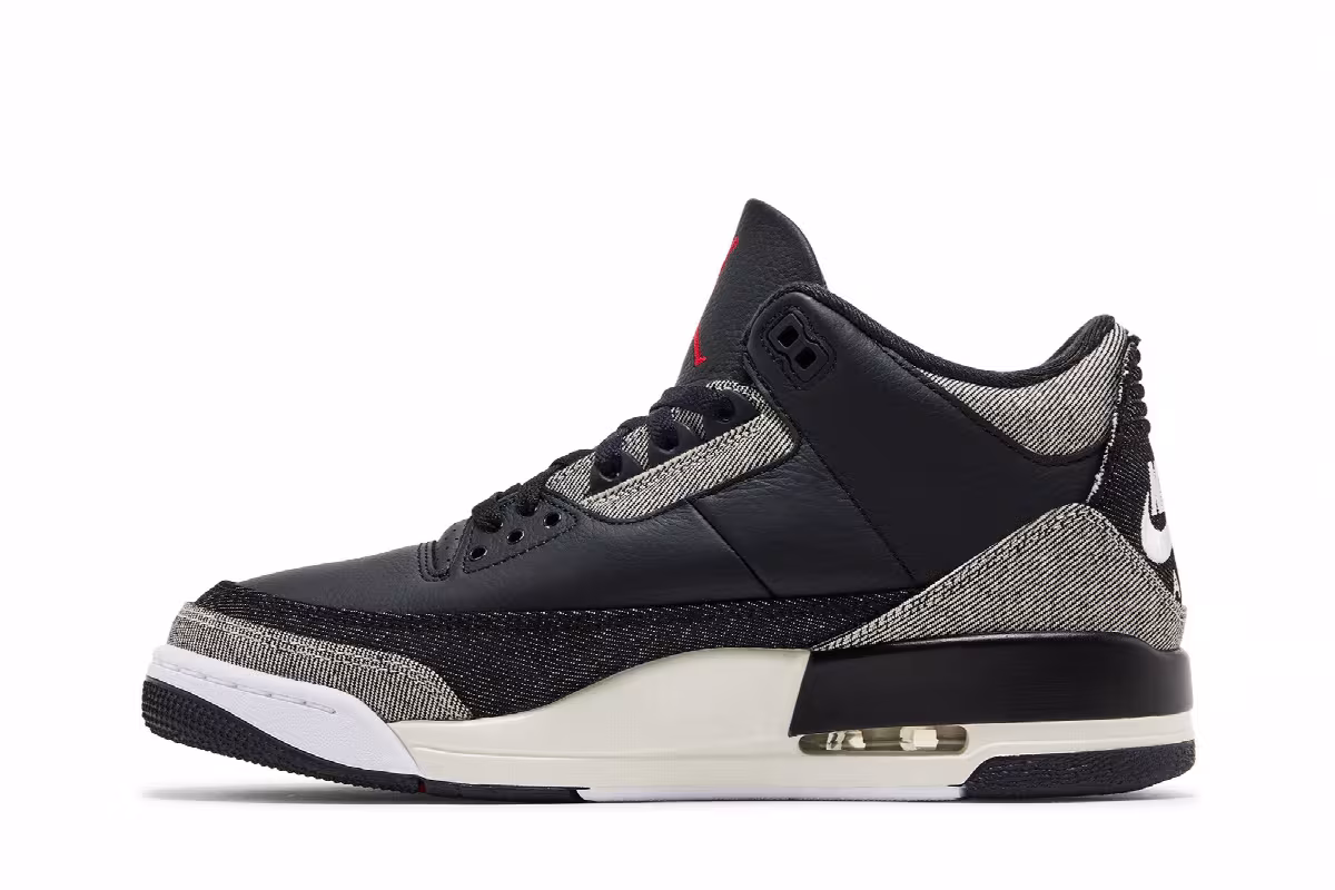 Levi's x Air Jordan 3 SP Black Denim, view 4