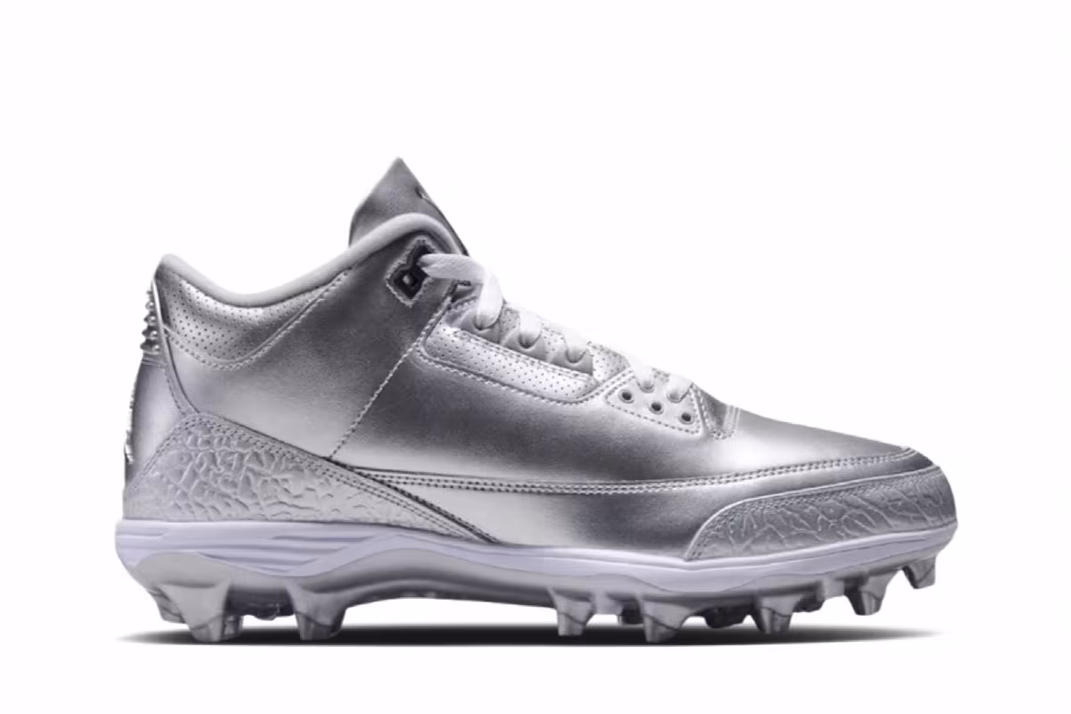 Air Jordan 3 Mid TD Metallic Silver, view 2