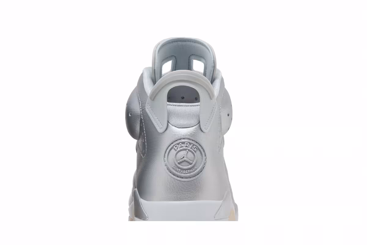 Paris Saint-Germain x Air Jordan 6 Silver, view 8