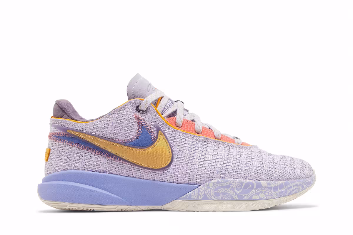 Nike LeBron 20 EP Purple And Gold, view 2