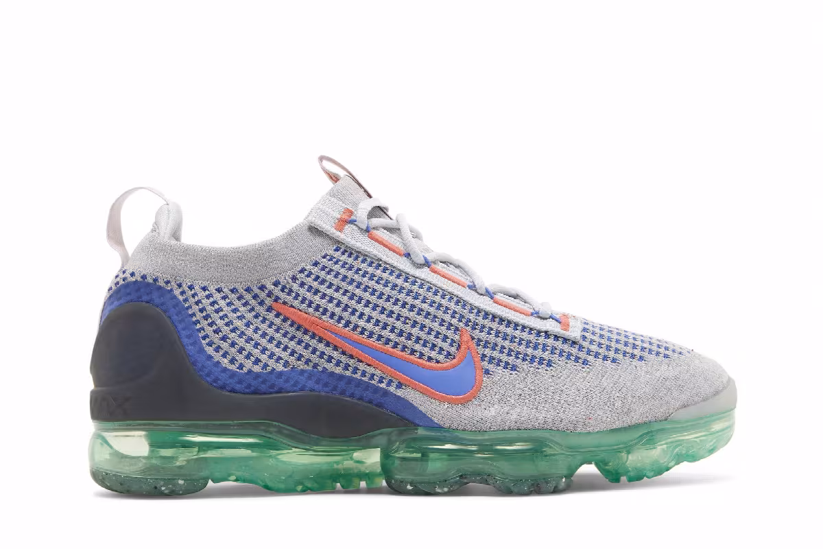 Nike Air VaporMax 2021 Flyknit Wolf Grey Medium Blue, view 2