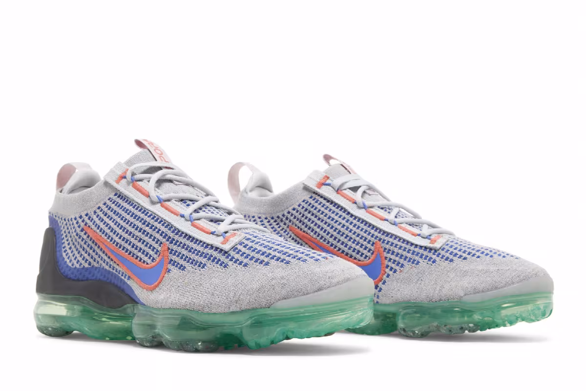 Nike Air VaporMax 2021 Flyknit Wolf Grey Medium Blue, view 9