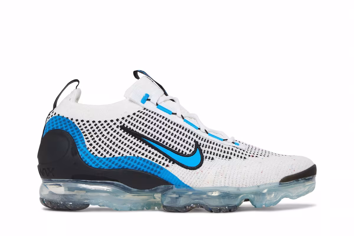 Nike Air VaporMax 2021 Flyknit White Photo Blue, view 2