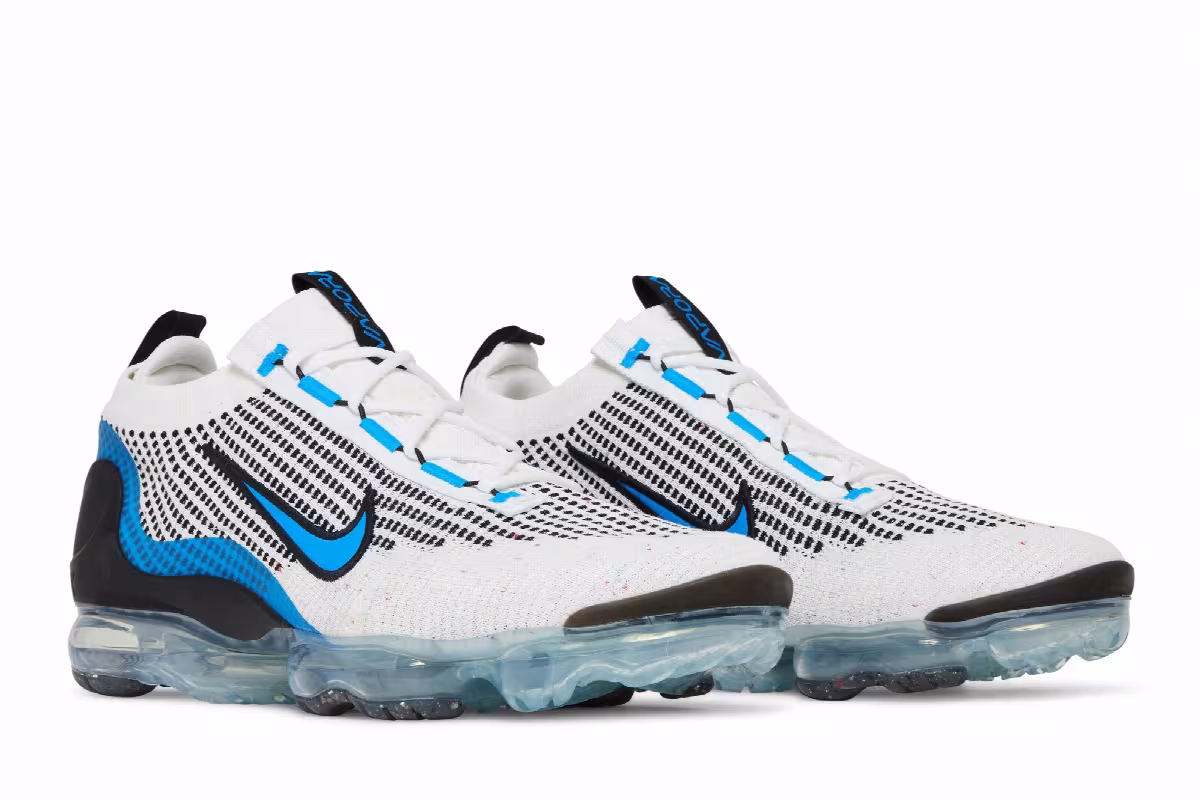 Nike Air VaporMax 2021 Flyknit White Photo Blue, view 9