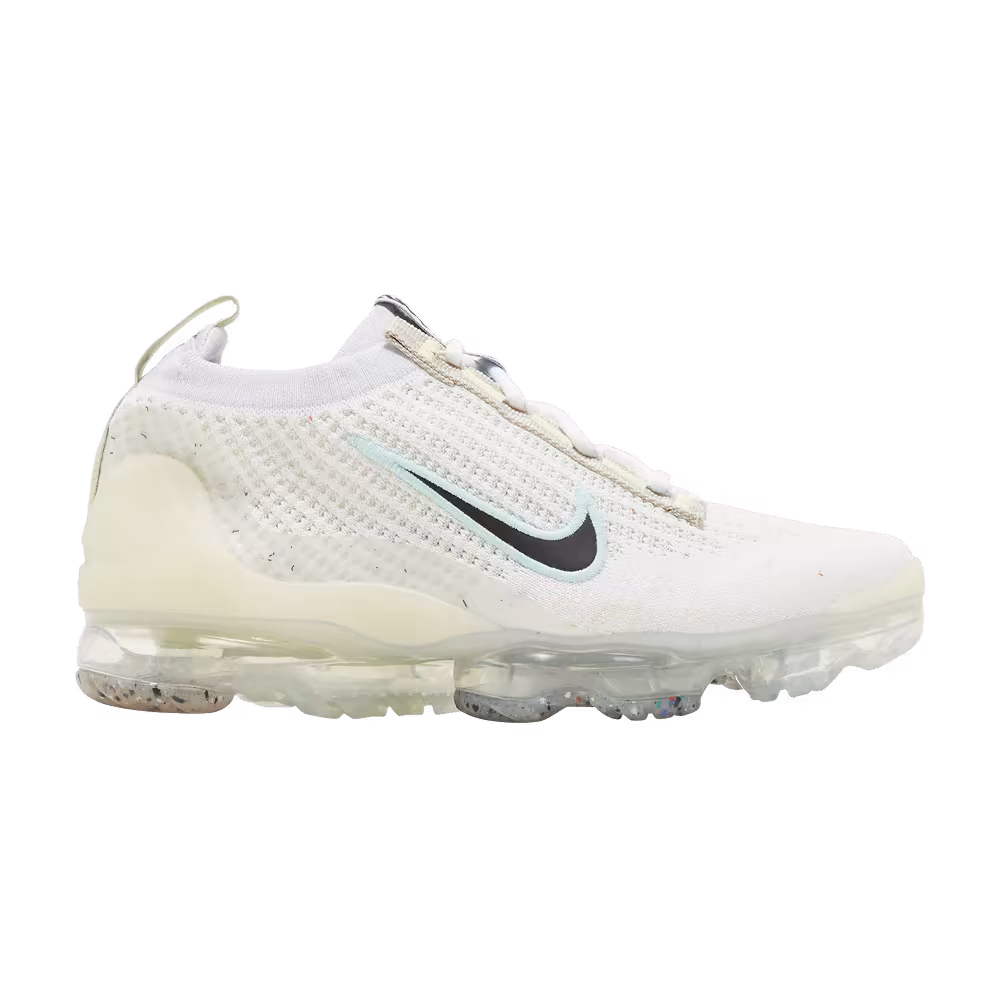 Nike Air VaporMax 2021 Flyknit GS Mismatched Swoosh - White