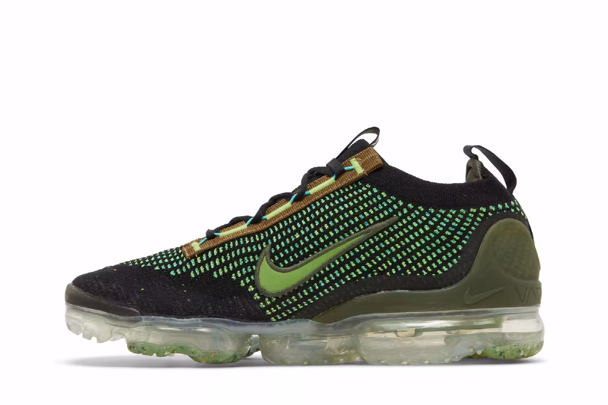 Nike Air VaporMax 2021 Flyknit Black Chlorophyll, view 4