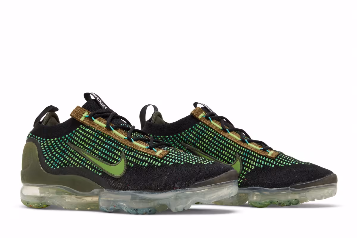 Nike Air VaporMax 2021 Flyknit Black Chlorophyll, view 9