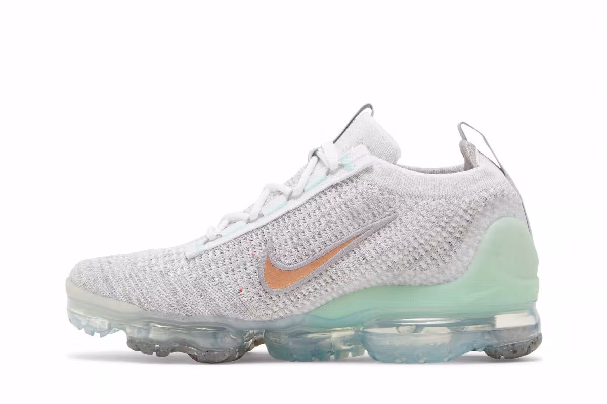 Nike Air VaporMax 2021 Flyknit GS Pure Platinum Mint Foam, view 4