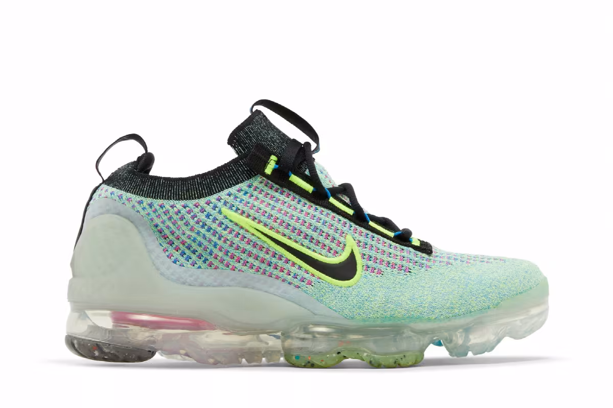 Nike Air VaporMax 2021 Flyknit Next Nature GS Volt Photo Blue, view 2